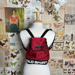 Polo by Ralph Lauren Red and Black Backpack